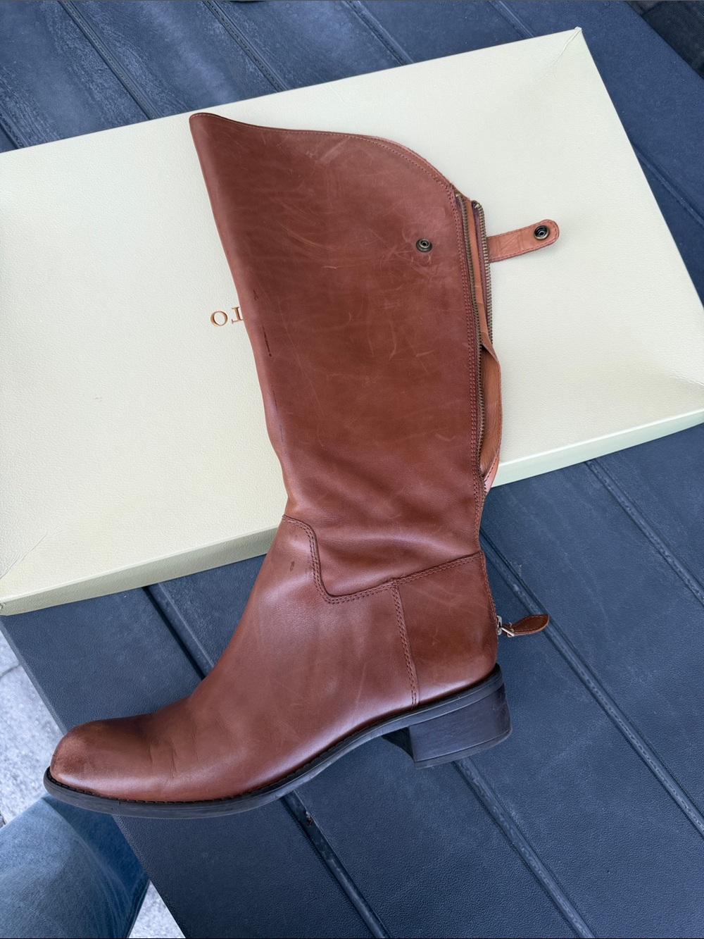 Franco Sarto Cricket Leather Knee-High Riding Boot